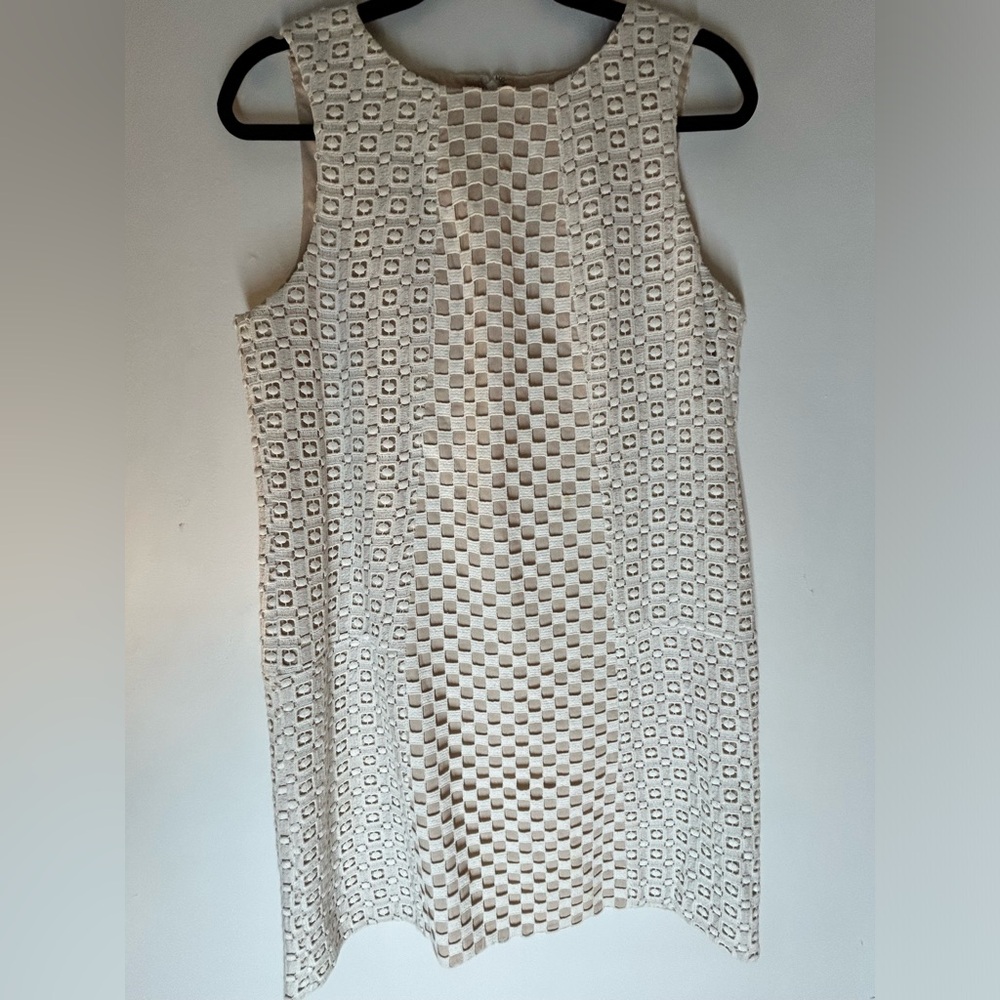 NWT Tibi Sonoran Sleeveless Eyelet Shift Dress, Ivory, Crochet, Size 10 - Picture 9 of 10